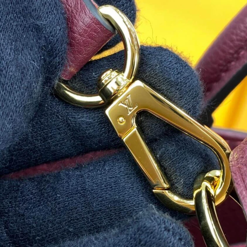 Replica bags lv Key bell Louis Vuitton Monogram Empreinte Leather Montaigne MM Burgundy