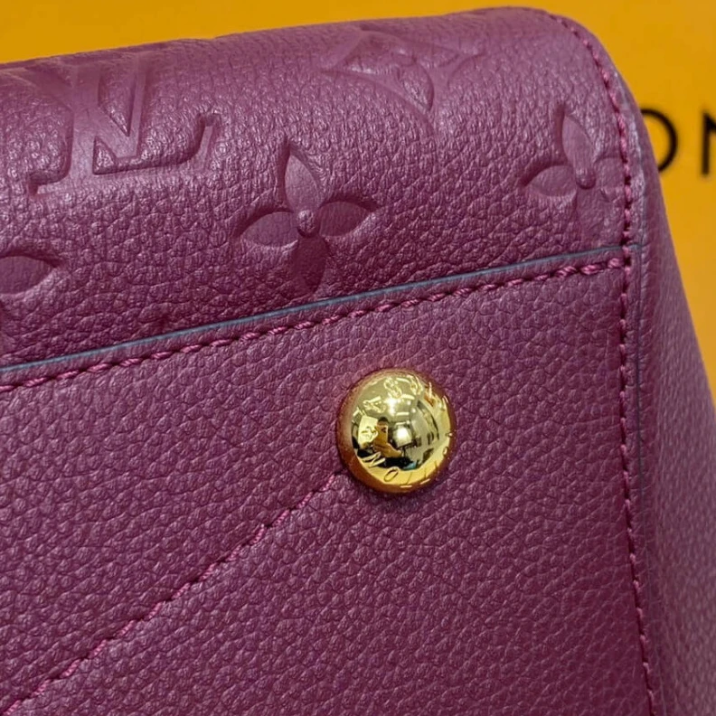 Replica bags lv Key bell Louis Vuitton Monogram Empreinte Leather Montaigne MM Burgundy