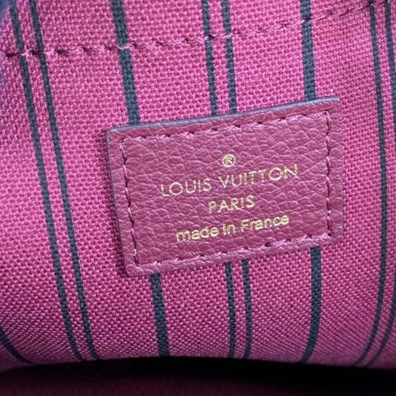 Replica bags lv Key bell Louis Vuitton Monogram Empreinte Leather Montaigne MM Burgundy