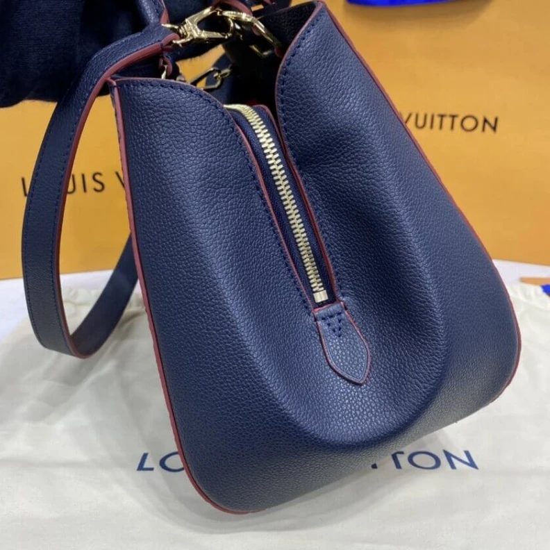 Replica bags lv 2 wide co LV Monogram Empreinte Leather Montaigne MM Marine Rouge