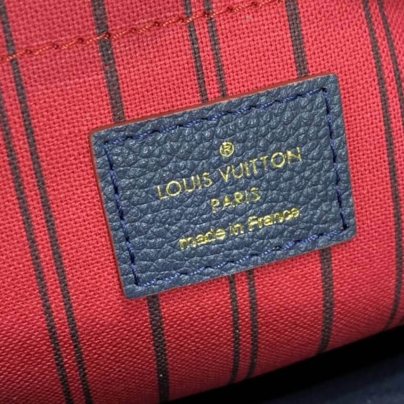 Replica bags lv 2 wide co LV Monogram Empreinte Leather Montaigne MM Marine Rouge