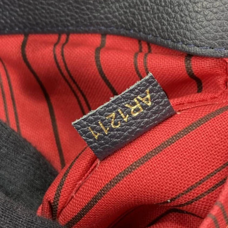 Replica bags lv 2 wide co LV Monogram Empreinte Leather Montaigne MM Marine Rouge
