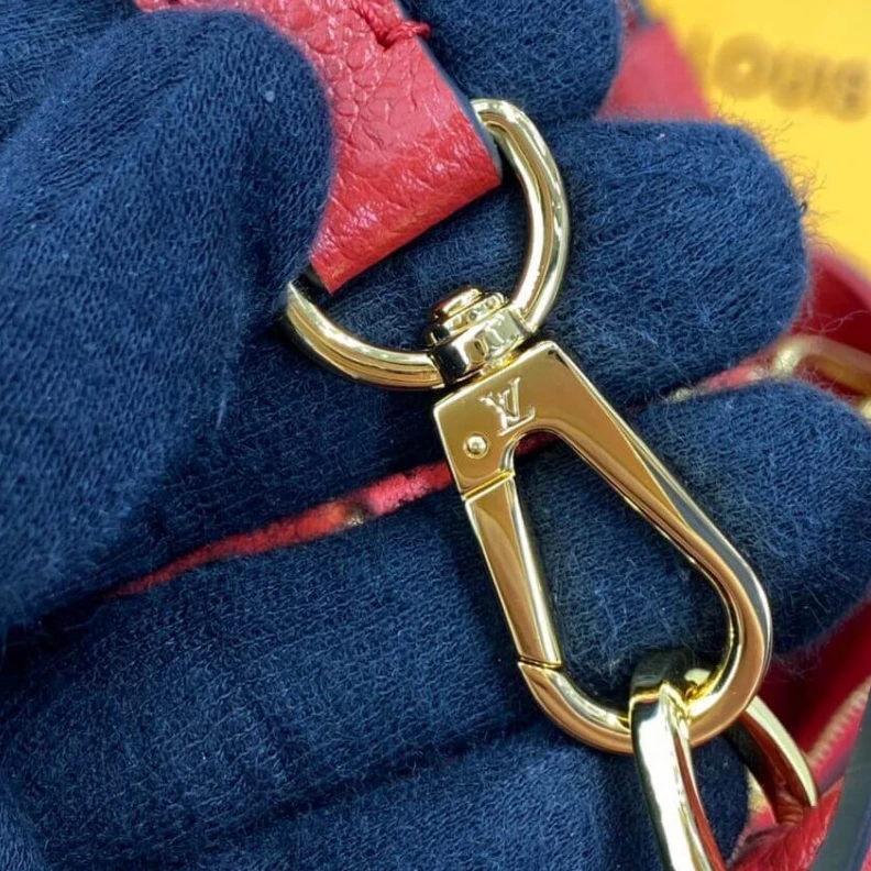 Replica bags lv Key bell Louis Vuitton Monogram Empreinte Leather Montaigne MM Red