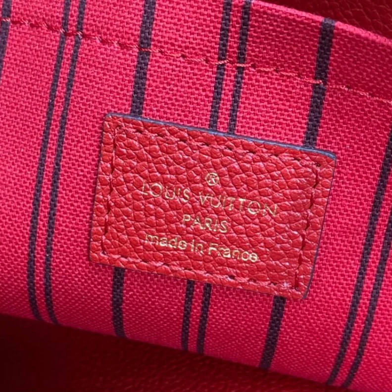 Replica bags lv Key bell Louis Vuitton Monogram Empreinte Leather Montaigne MM Red