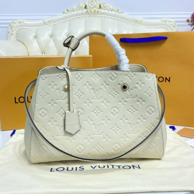 Louis vuitton locations Central z Louis Vuitton Monogram Empreinte Leather Montaigne MM White