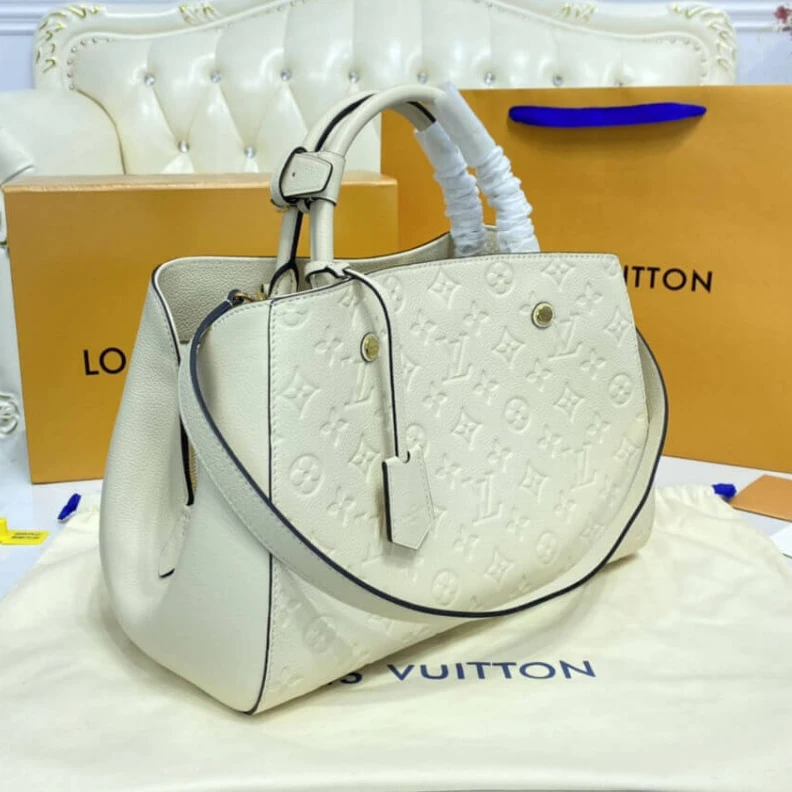 Louis vuitton locations Central z Louis Vuitton Monogram Empreinte Leather Montaigne MM White