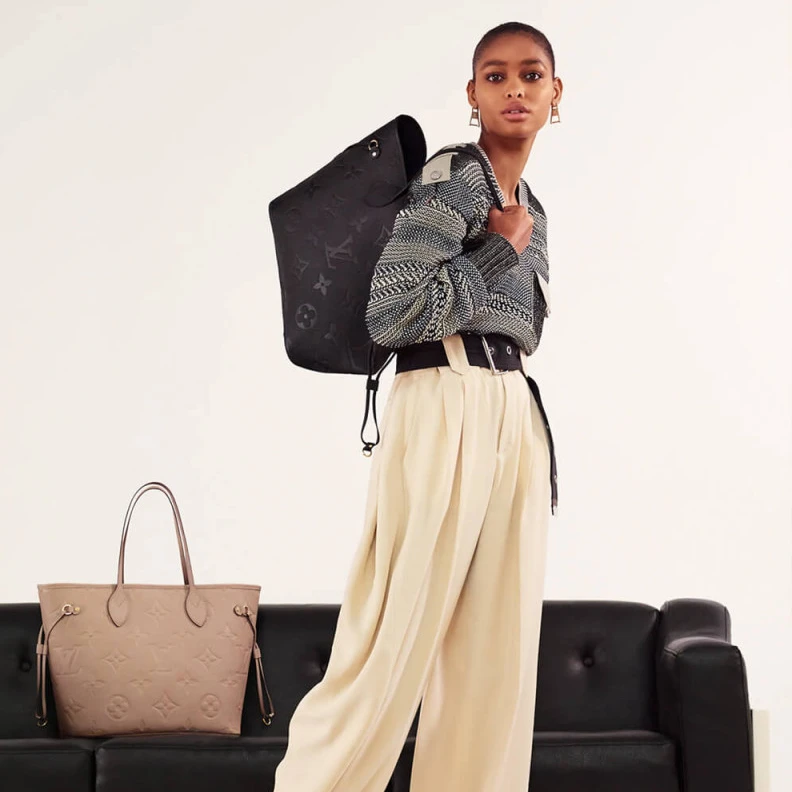 Louis vuitton locations Inside zi Louis Vuitton Monogram Empreinte Leather Neverfull MM Black