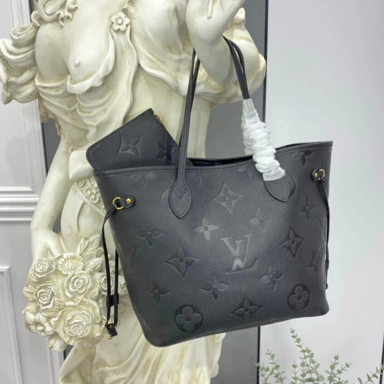 Louis vuitton locations Inside zi Louis Vuitton Monogram Empreinte Leather Neverfull MM Black