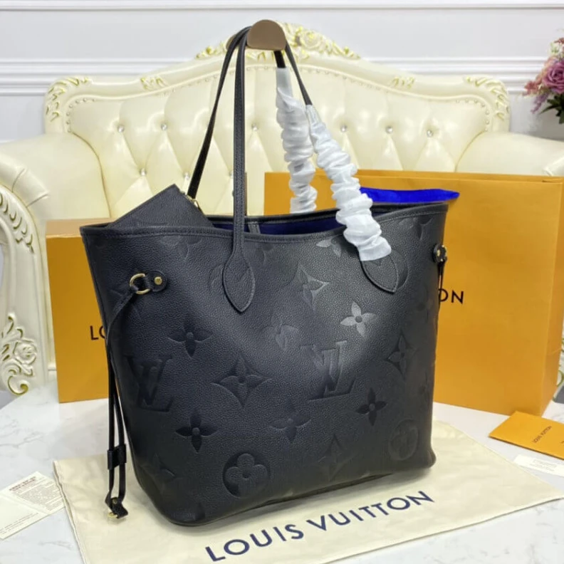 Louis vuitton locations Inside zi Louis Vuitton Monogram Empreinte Leather Neverfull MM Black