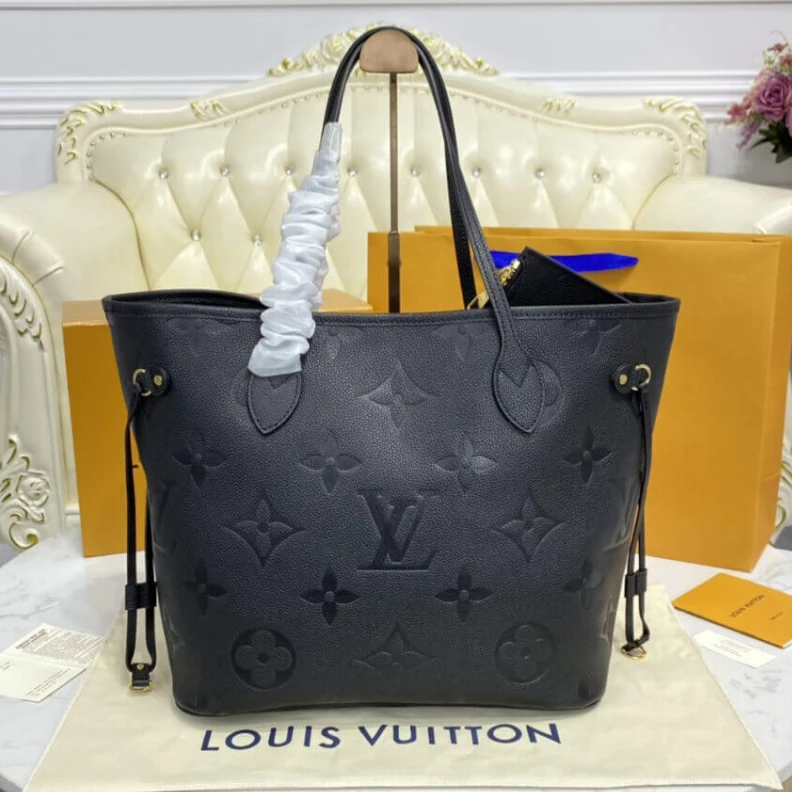 Louis vuitton locations Inside zi Louis Vuitton Monogram Empreinte Leather Neverfull MM Black