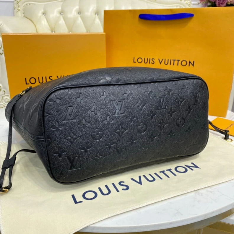 Louis vuitton locations Inside zi Louis Vuitton Monogram Empreinte Leather Neverfull MM Black
