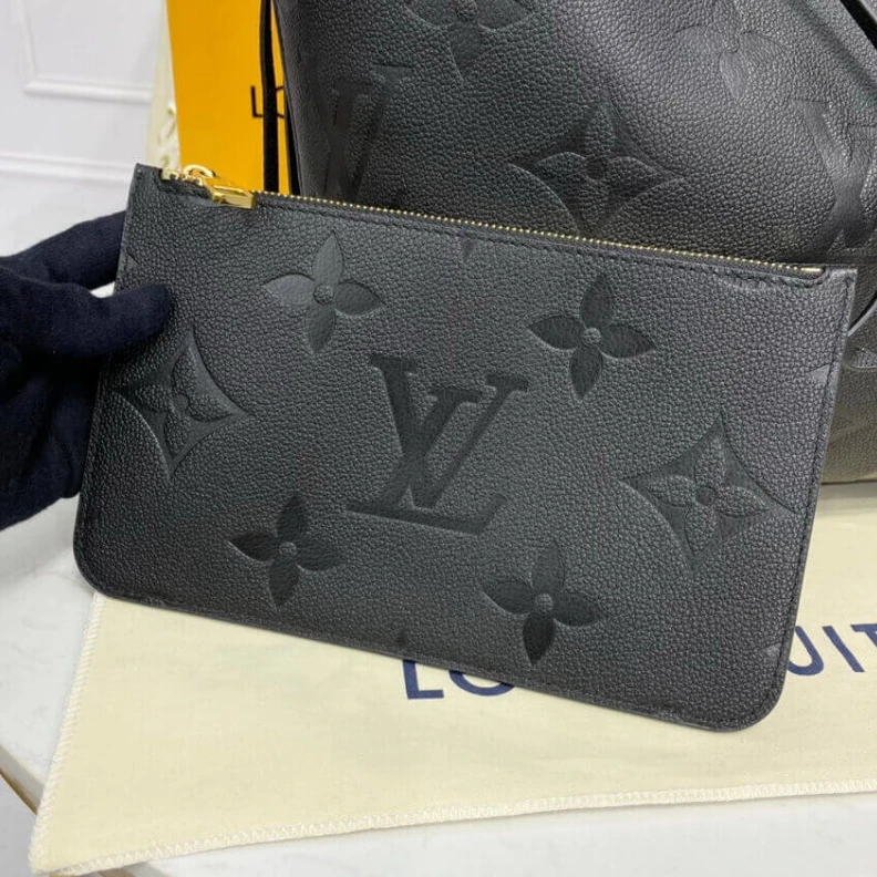 Louis vuitton locations Inside zi Louis Vuitton Monogram Empreinte Leather Neverfull MM Black