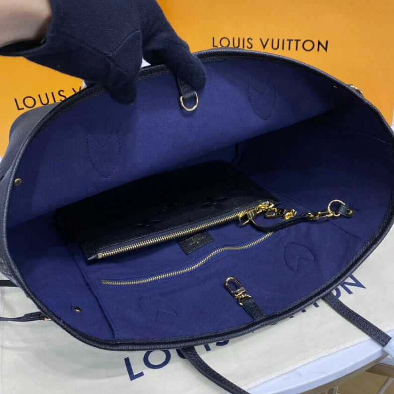 Louis vuitton locations Inside zi Louis Vuitton Monogram Empreinte Leather Neverfull MM Black