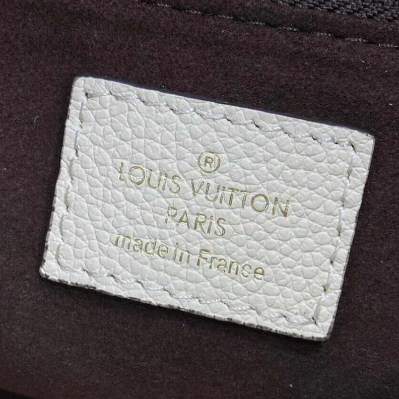 Mythick ru Embossed Louis Vuitton Monogram Empreinte Leather Neverfull MM Cream