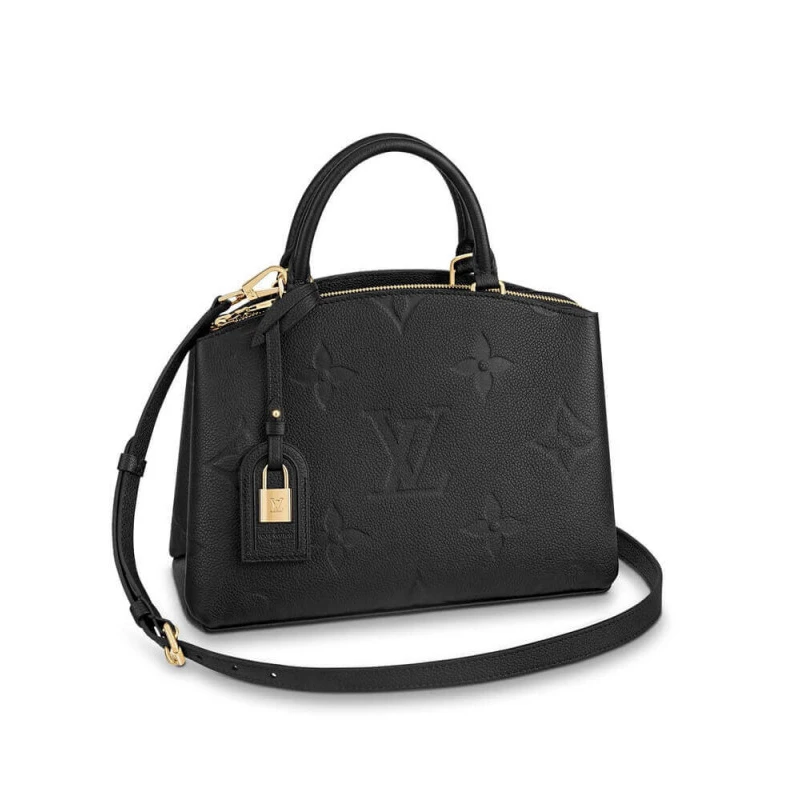2 inside Louis Vuitton Monogram Empreinte Leather Petit Palais Black