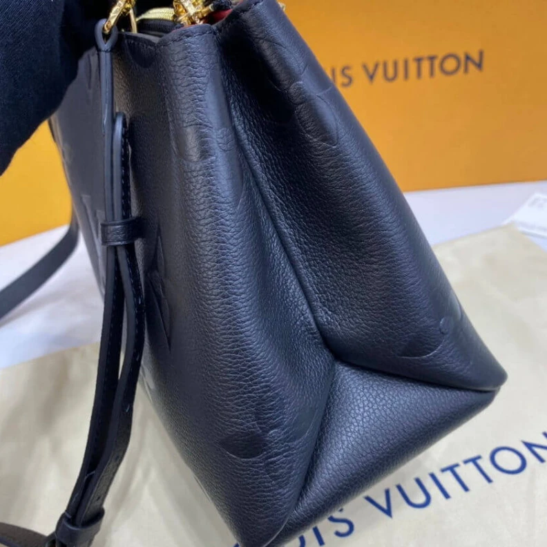 Lv belts replica 2 inside Louis Vuitton Monogram Empreinte Leather Petit Palais Black