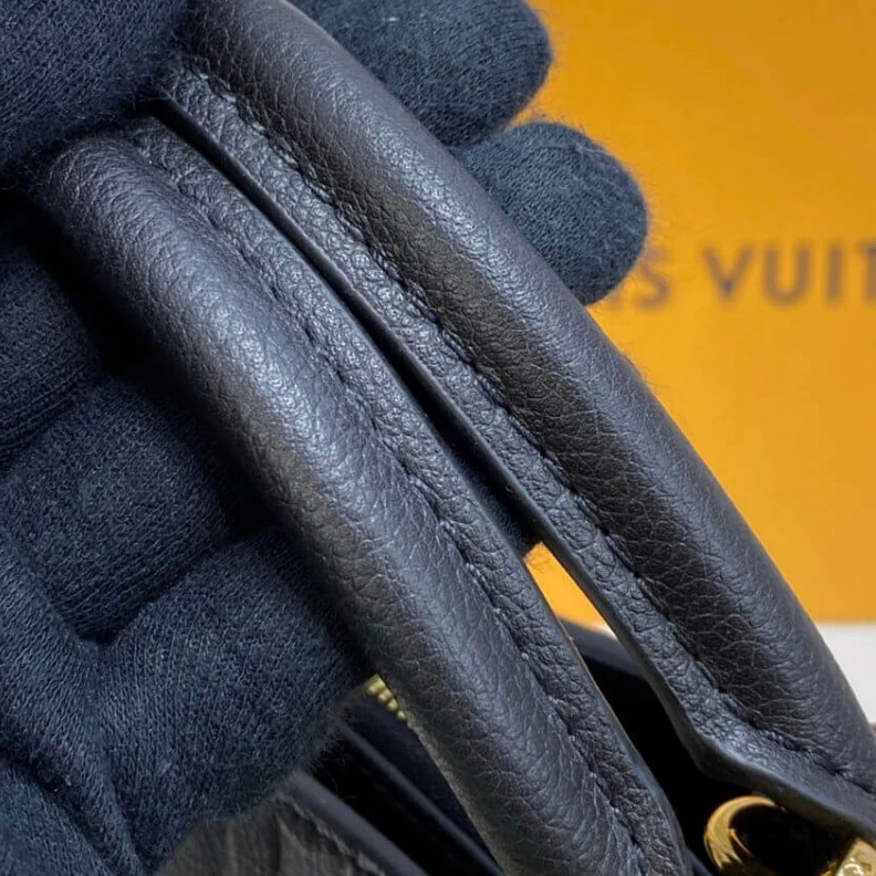 Lv belts replica 2 inside Louis Vuitton Monogram Empreinte Leather Petit Palais Black