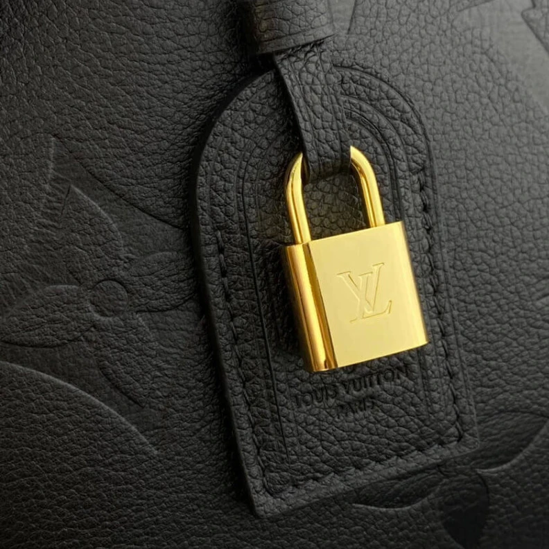Lv belts replica 2 inside Louis Vuitton Monogram Empreinte Leather Petit Palais Black