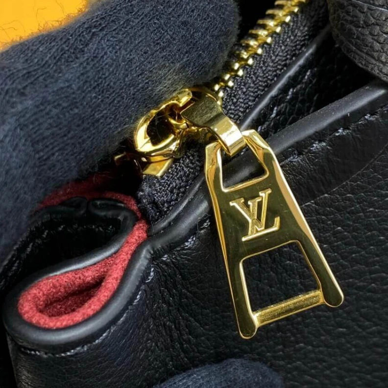 Lv belts replica 2 inside Louis Vuitton Monogram Empreinte Leather Petit Palais Black