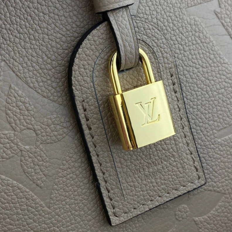 Louis vuitton locations Name tag Louis Vuitton Monogram Empreinte Leather Petit Palais Gray