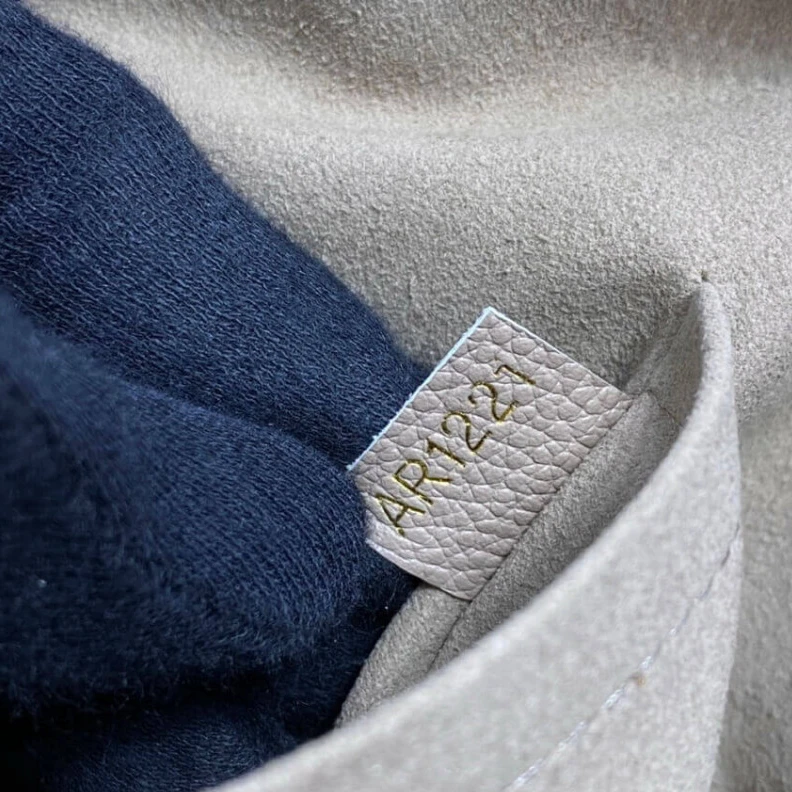 Louis vuitton locations Name tag Louis Vuitton Monogram Empreinte Leather Petit Palais Gray
