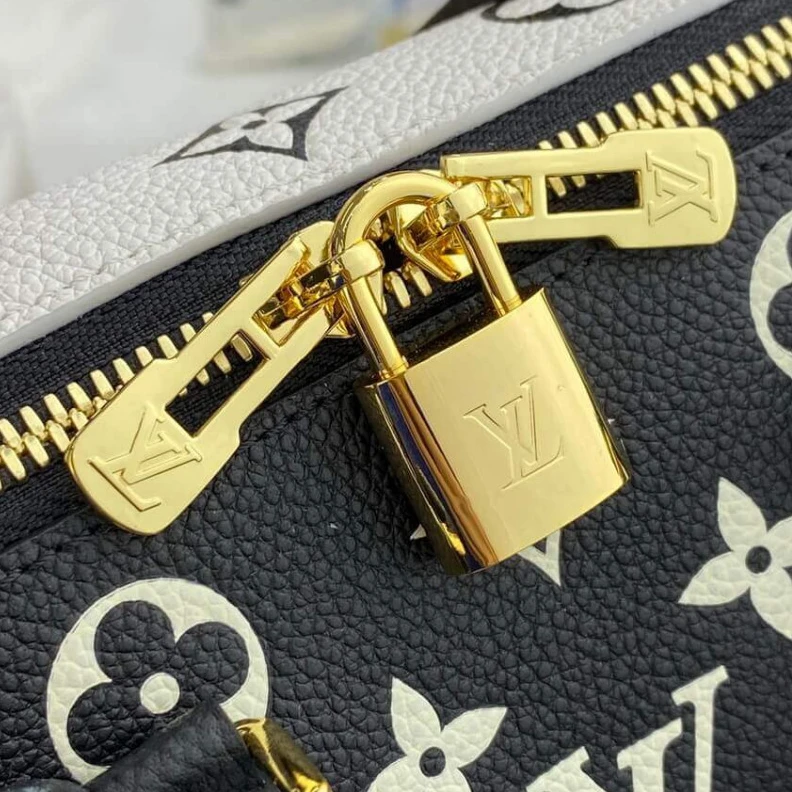 Mythick Handle:Do Louis Vuitton Monogram Empreinte Leather Speedy Bandouliere 20 Black