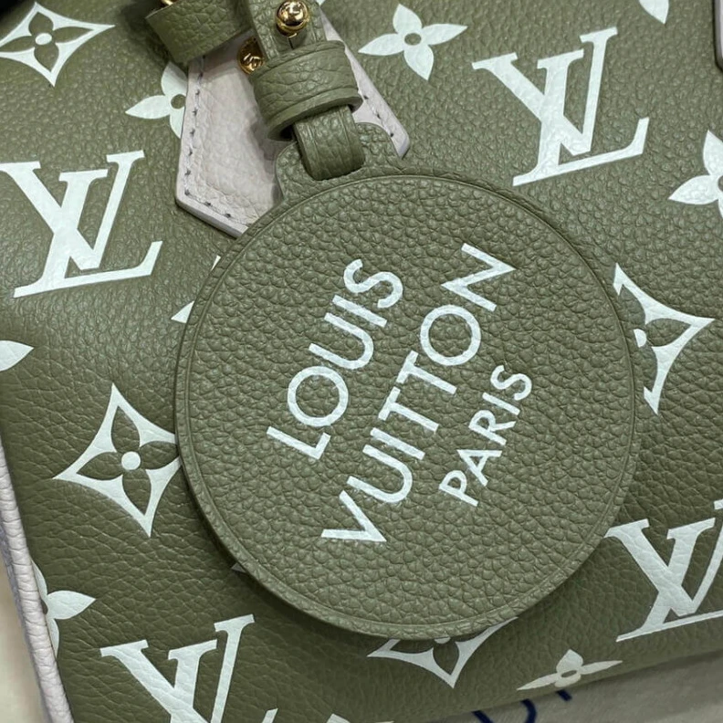 Replica bags lv Doublezip Louis Vuitton Monogram Empreinte Leather Speedy Bandouliere 20 Khaki