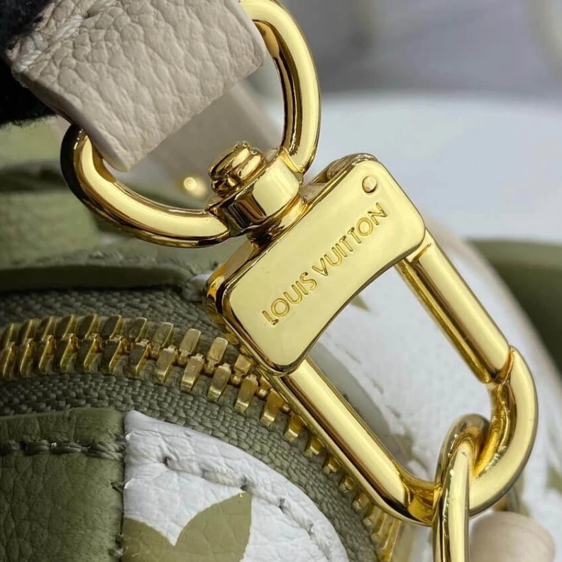 Replica bags lv Doublezip Louis Vuitton Monogram Empreinte Leather Speedy Bandouliere 20 Khaki