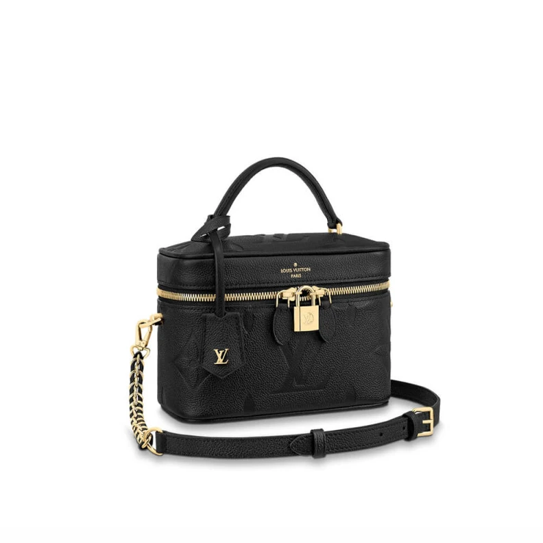 Black LV Monogram Empreinte Leather Vanity PM Black