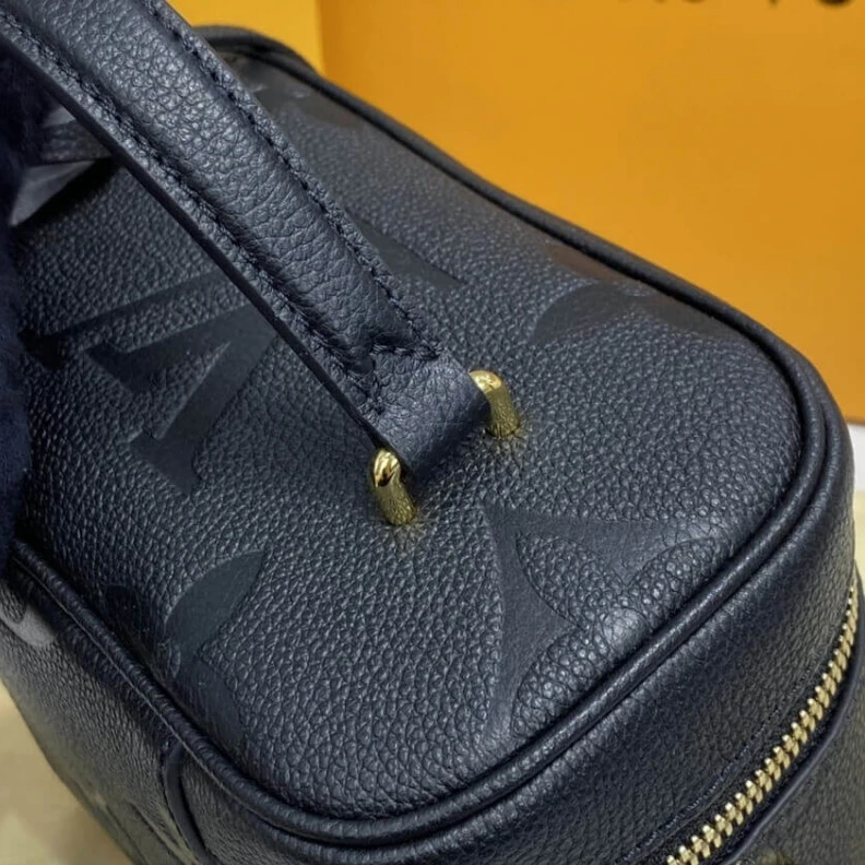 Mythick Black LV Monogram Empreinte Leather Vanity PM Black