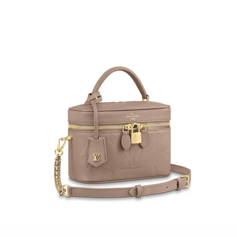 Microfibr LV Monogram Empreinte Leather Vanity PM Dune