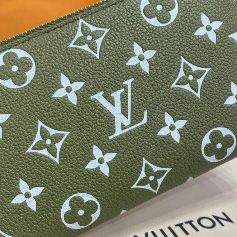Lv belts replica 12 card s Louis Vuitton Monogram Empreinte Leather Zippy Wallet Khaki