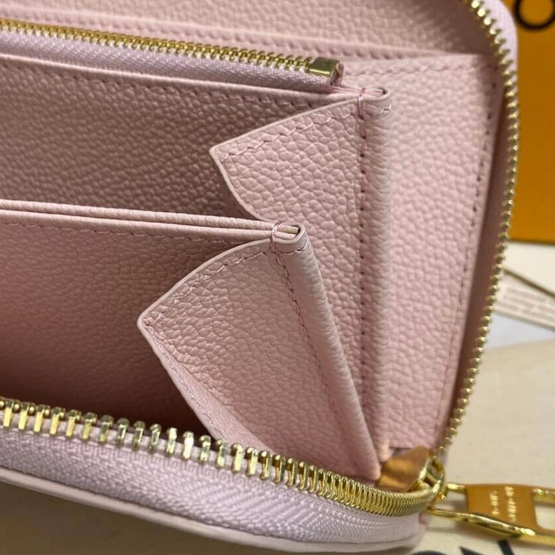 Mythick.ru 19.5 x 10 Louis Vuitton Monogram Empreinte Leather Zippy Wallet Pink