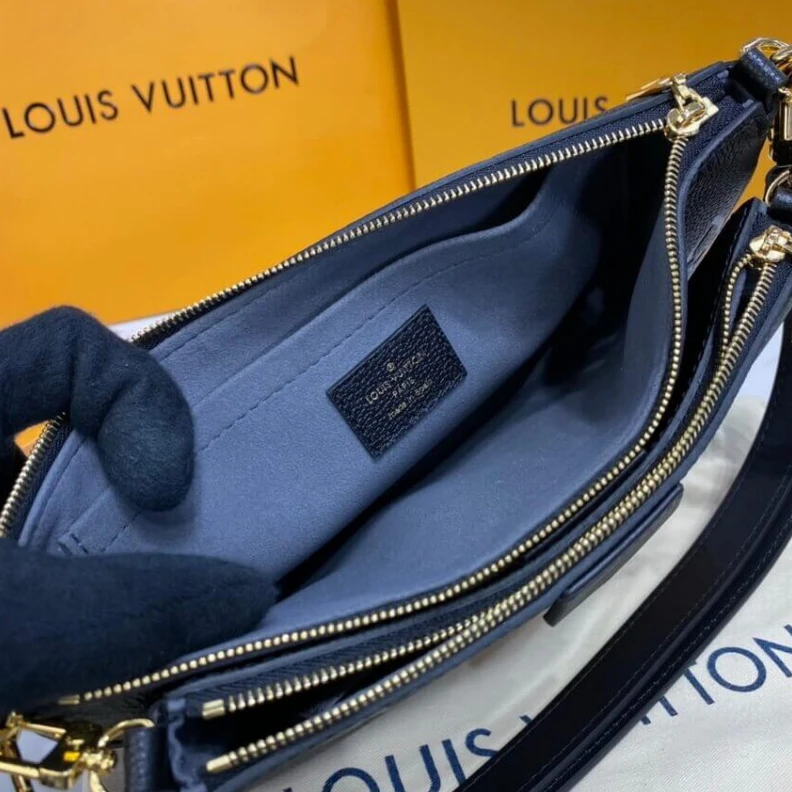 Louis vuitton locations Chain:Rem Louis Vuitton Monogram Empreinte Multi Pochette Accessoires Black