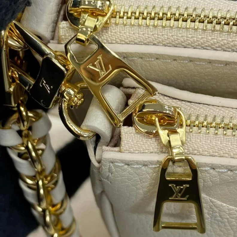 Replica bag Chain dro Louis Vuitton Monogram Empreinte Multi Pochette Accessoires Cream