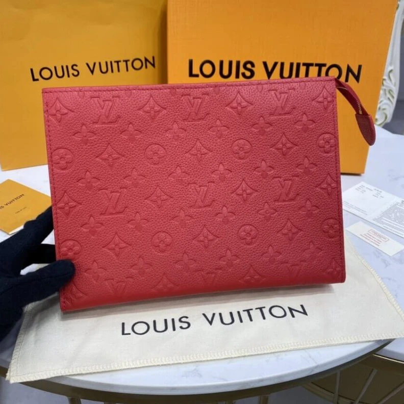 Mythick.ru Goldcolor Louis Vuitton Monogram Empreinte Pochette Toilette 26 Red
