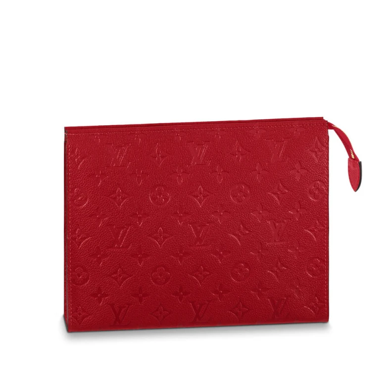 Goldcolor Louis Vuitton Monogram Empreinte Pochette Toilette 26 Red