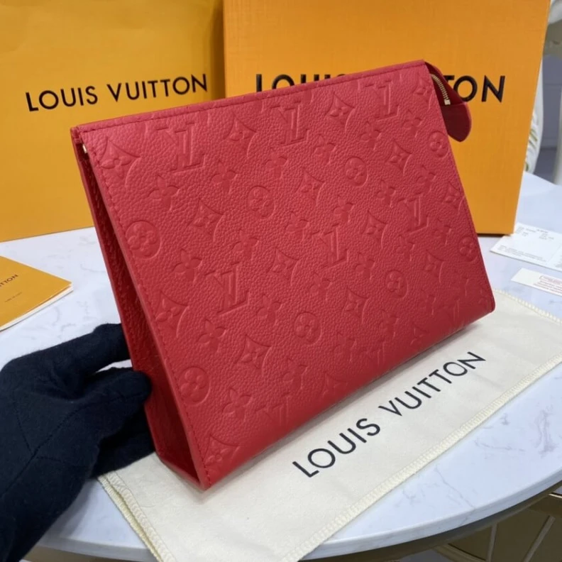 Mythick.ru Goldcolor Louis Vuitton Monogram Empreinte Pochette Toilette 26 Red