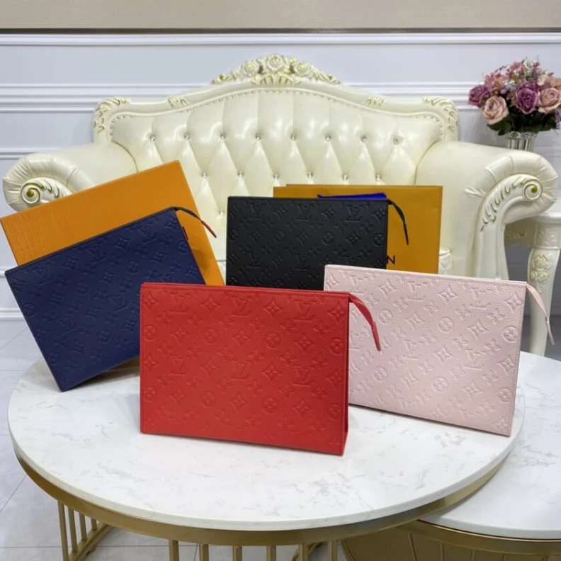 Mythick.ru Goldcolor Louis Vuitton Monogram Empreinte Pochette Toilette 26 Red