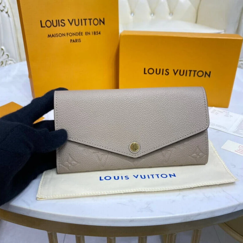 Lv belts replica 19 x 10 c Louis Vuitton Monogram Empreinte Sarah Wallet Touterelle