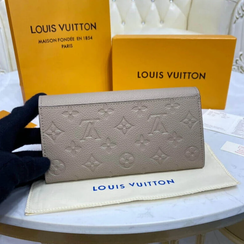 Lv belts replica 19 x 10 c Louis Vuitton Monogram Empreinte Sarah Wallet Touterelle