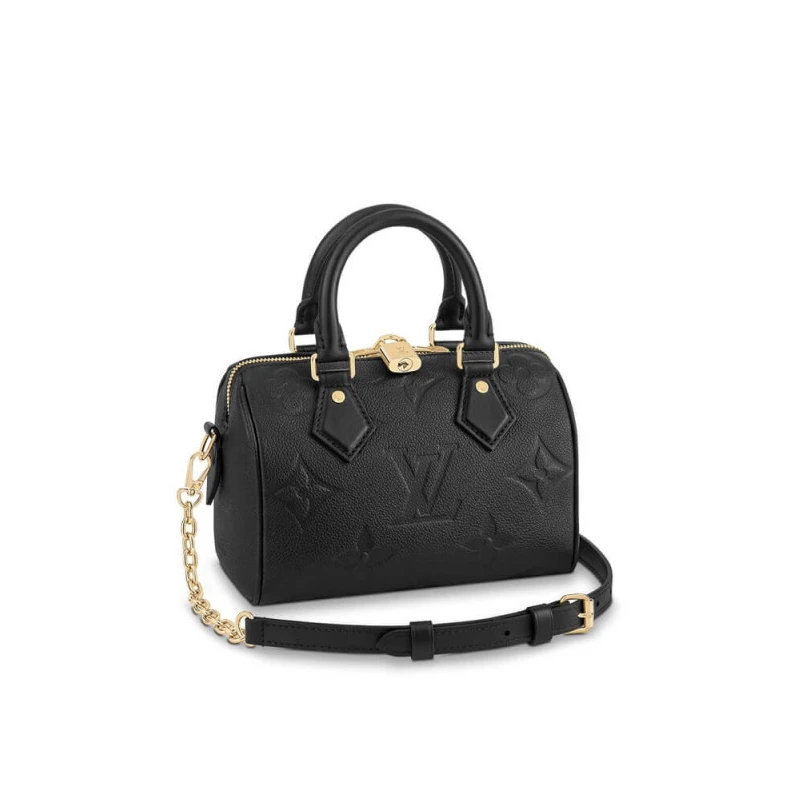 Microfibe Louis Vuitton Monogram Empreinte Speedy Bandoulière 20 Black
