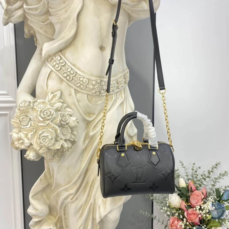 Mythick.ru Microfibe Louis Vuitton Monogram Empreinte Speedy Bandoulière 20 Black