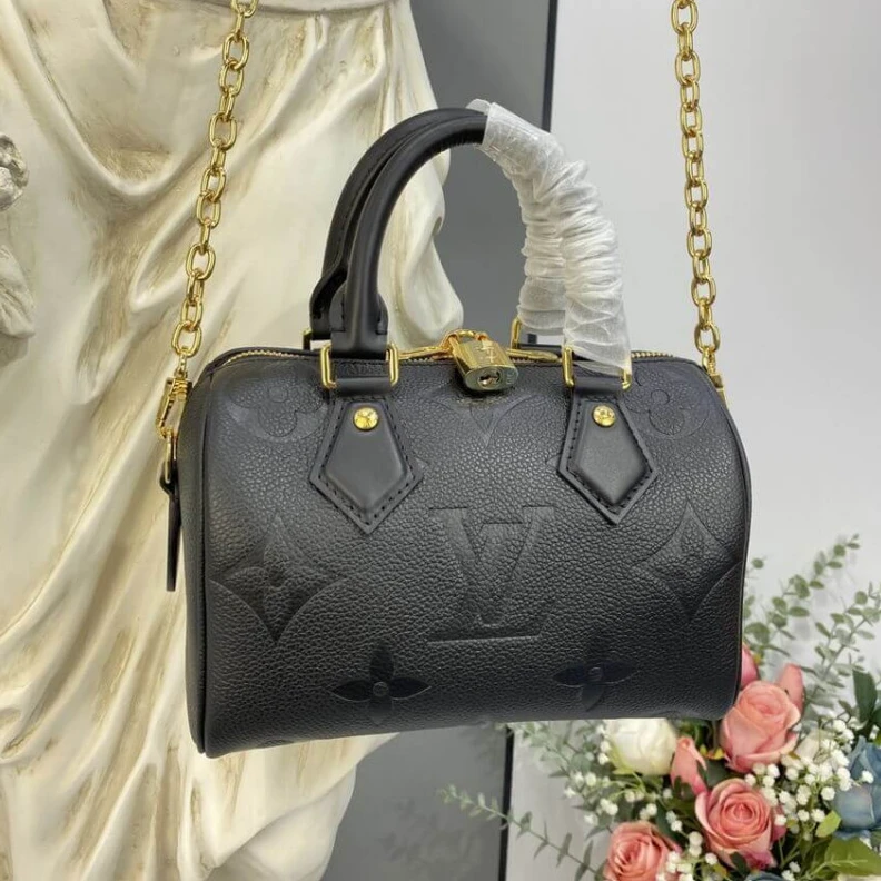 Mythick.ru Microfibe Louis Vuitton Monogram Empreinte Speedy Bandoulière 20 Black