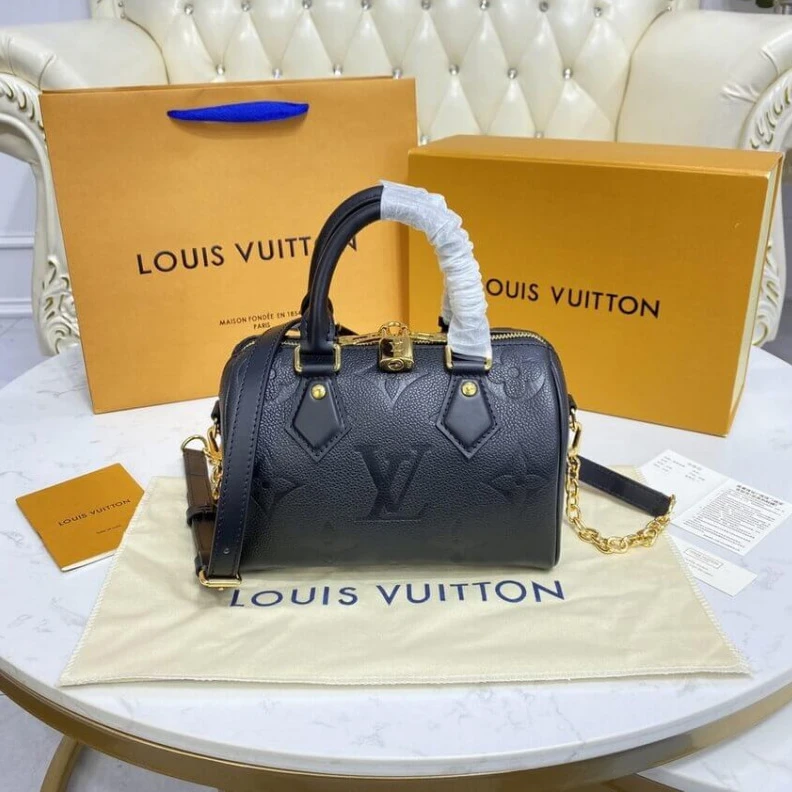 Mythick.ru Microfibe Louis Vuitton Monogram Empreinte Speedy Bandoulière 20 Black