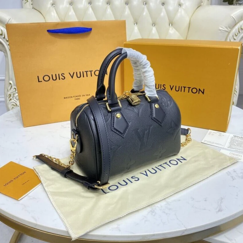 Mythick.ru Microfibe Louis Vuitton Monogram Empreinte Speedy Bandoulière 20 Black