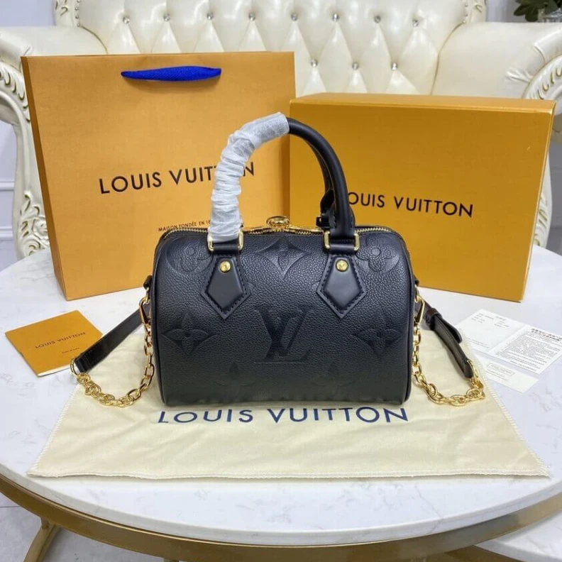 Mythick.ru Microfibe Louis Vuitton Monogram Empreinte Speedy Bandoulière 20 Black