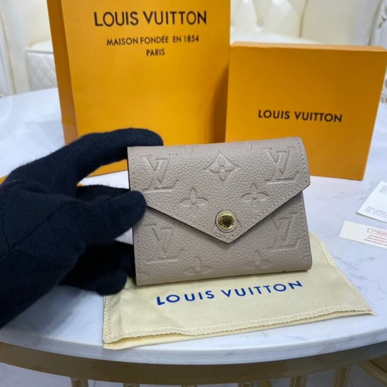 Tourterel Louis Vuitton Monogram Empreinte Victorine Wallet Tourterelle