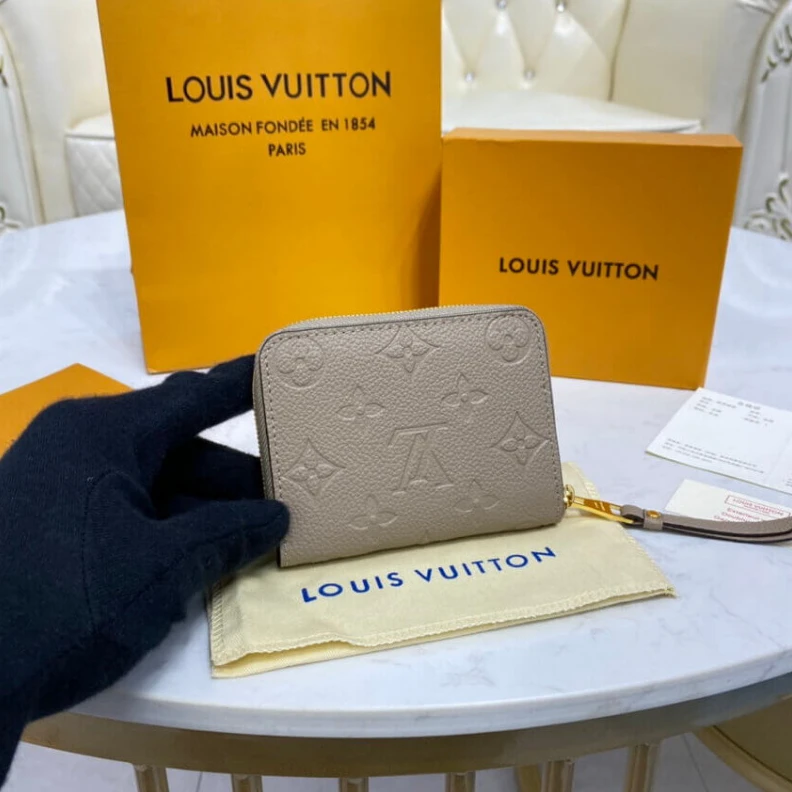 Replica bags 4 card sl Louis Vuitton Monogram Empreinte Zippy Coin Purse Tourterelle