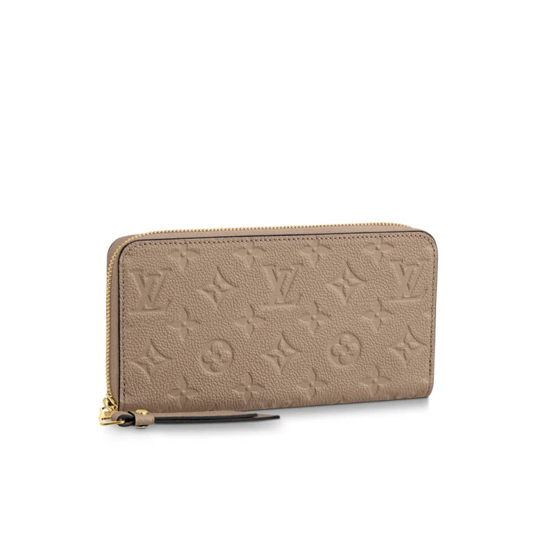 Goldcolou Louis Vuitton Monogram Empreinte Zippy Wallet Tourterelle